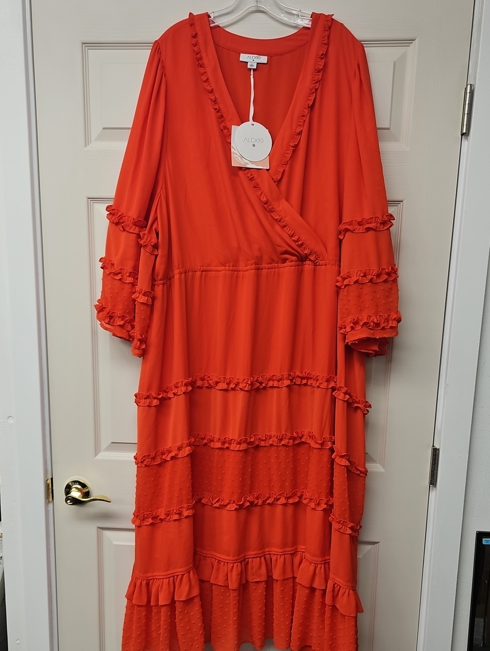 Alexis Orange Ruffle Tiered Maxi Dress